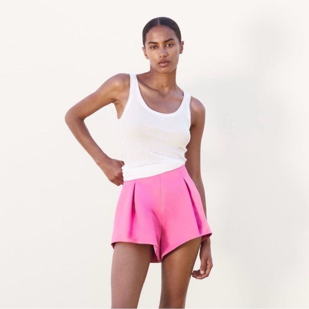 Zara Satin Effect Balloon Shorts